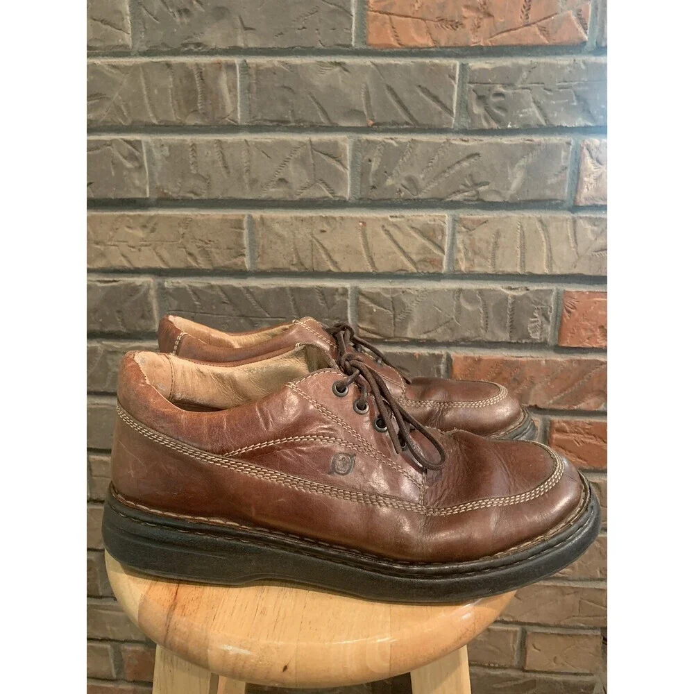 Born Men’s Brown Leather Lace Up  Oxfords Size 11M
